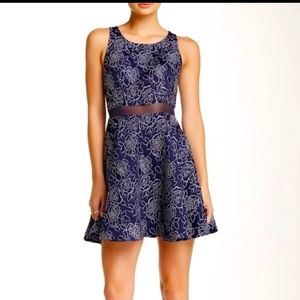 Dark Rose Fit-And-Flare Dress